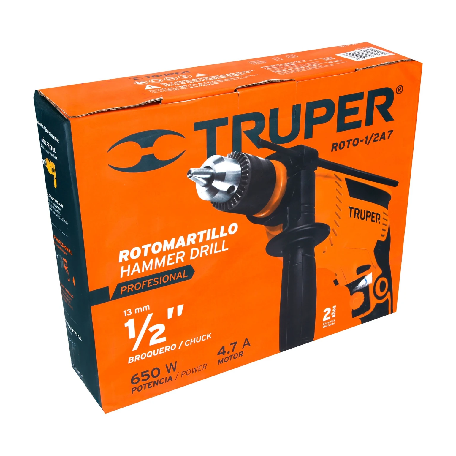 Taladro percutor 1/2 profesional 650W Truper 15679