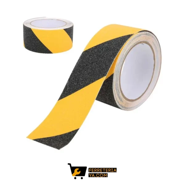 Cinta Antideslizante Negro/Amarillo 5M