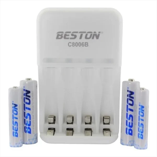 Cargador de Bateria AA/AAA + 2 Pilas AA + 2 Pilas AAA Beston