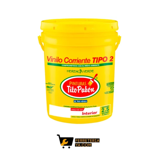 Vinilo Tipo 2   1/2 Cuñete Blanco Corriente Tito Pabon