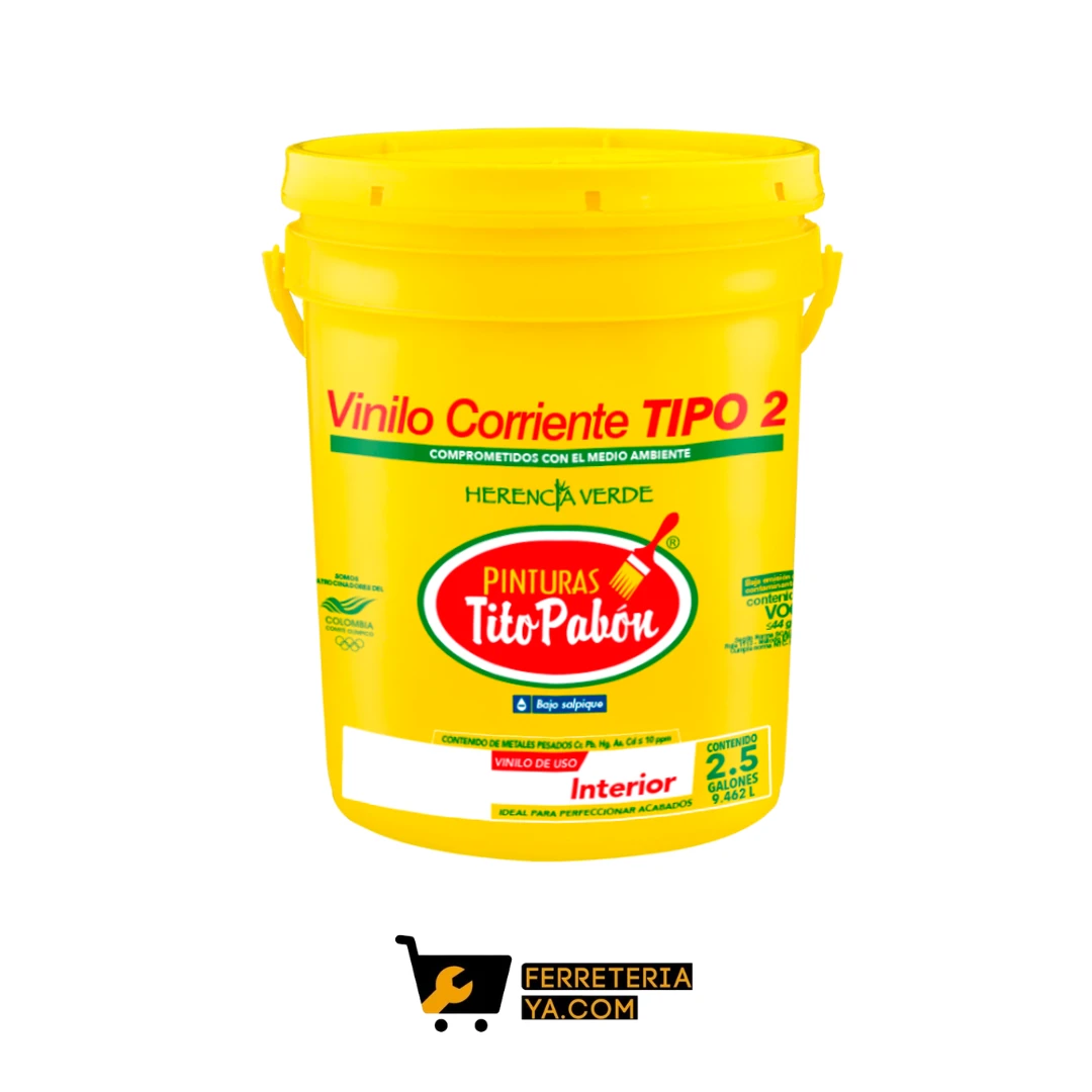 Vinilo Tipo 2 1/2 Cuñete Blanco Corriente Tito Pabon
