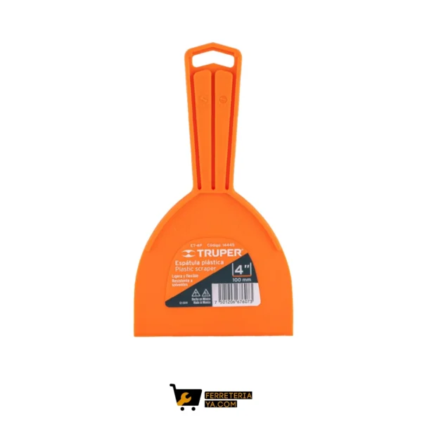 Espátula plástica de 4", truper 14445