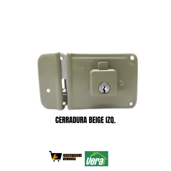 Cerradura Sobreponer Reja Beige Izquierda Vera