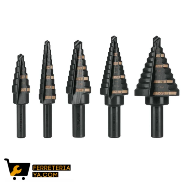 Broca Escalonada Oxido Negro 13 Escalones 1/8 a 1/2 Truper 12122