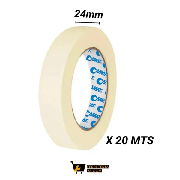 Cinta Enmascarar 24mm X 20 Mts Adhesiva CAMAT