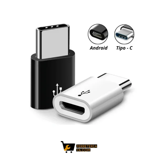 Adaptador Entrada Android Hembra con Salida a Tipo C Macho