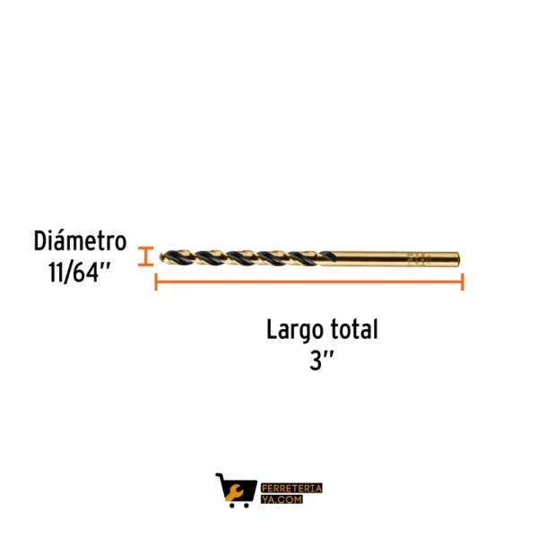 Broca Acero 11/64 Truper 11124