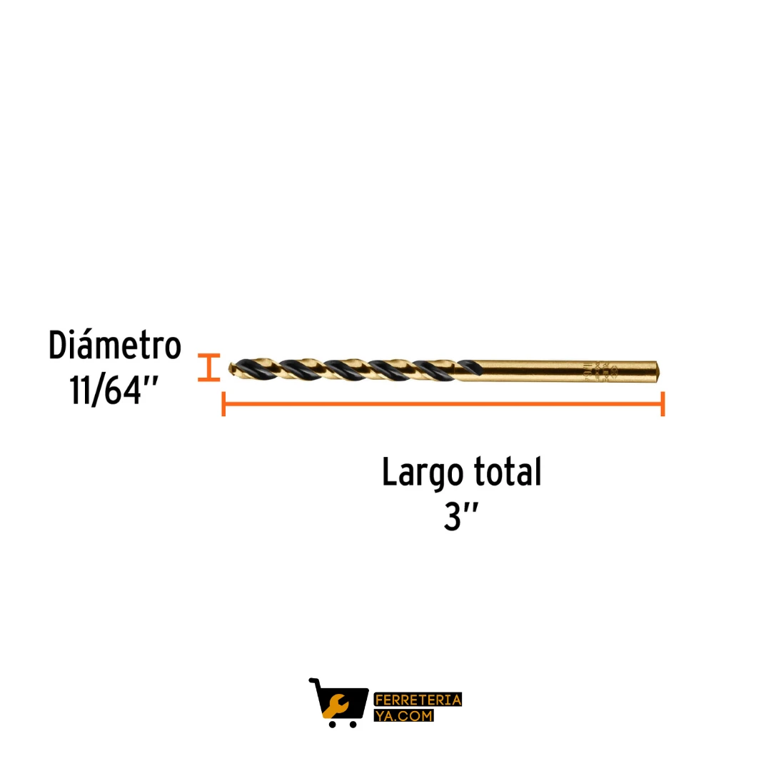 Broca Acero 11/64 Truper 11124