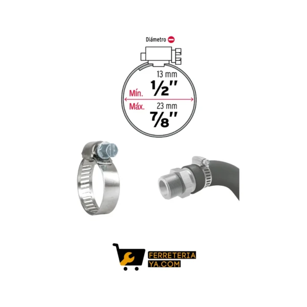 Abrazadera metálica, reforzadas #7, 1/2  7/8" 44256