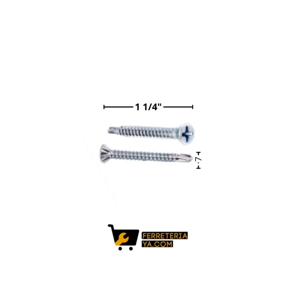 Tornillo Avellanado Punta Broca 7 X 1" 1/4