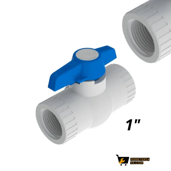 Registro PVC Plastico Bola 1" Roscado PCP