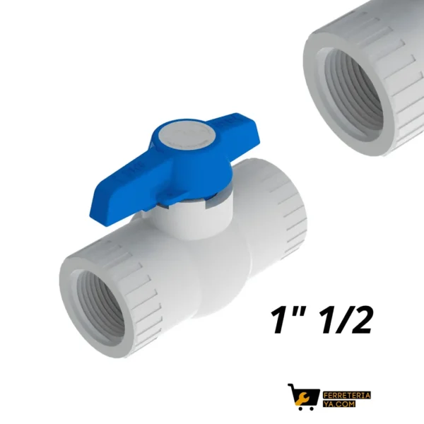 Registro PVC Plastico Bola 1"1/2 Roscado PCP