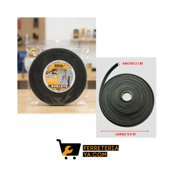 Cinta para Puertas y Ventanas Ancho 2cm x Largo 9 5m