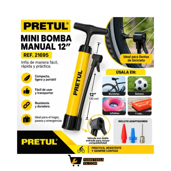 Mini Bomba Manual 12" Pretul   21695